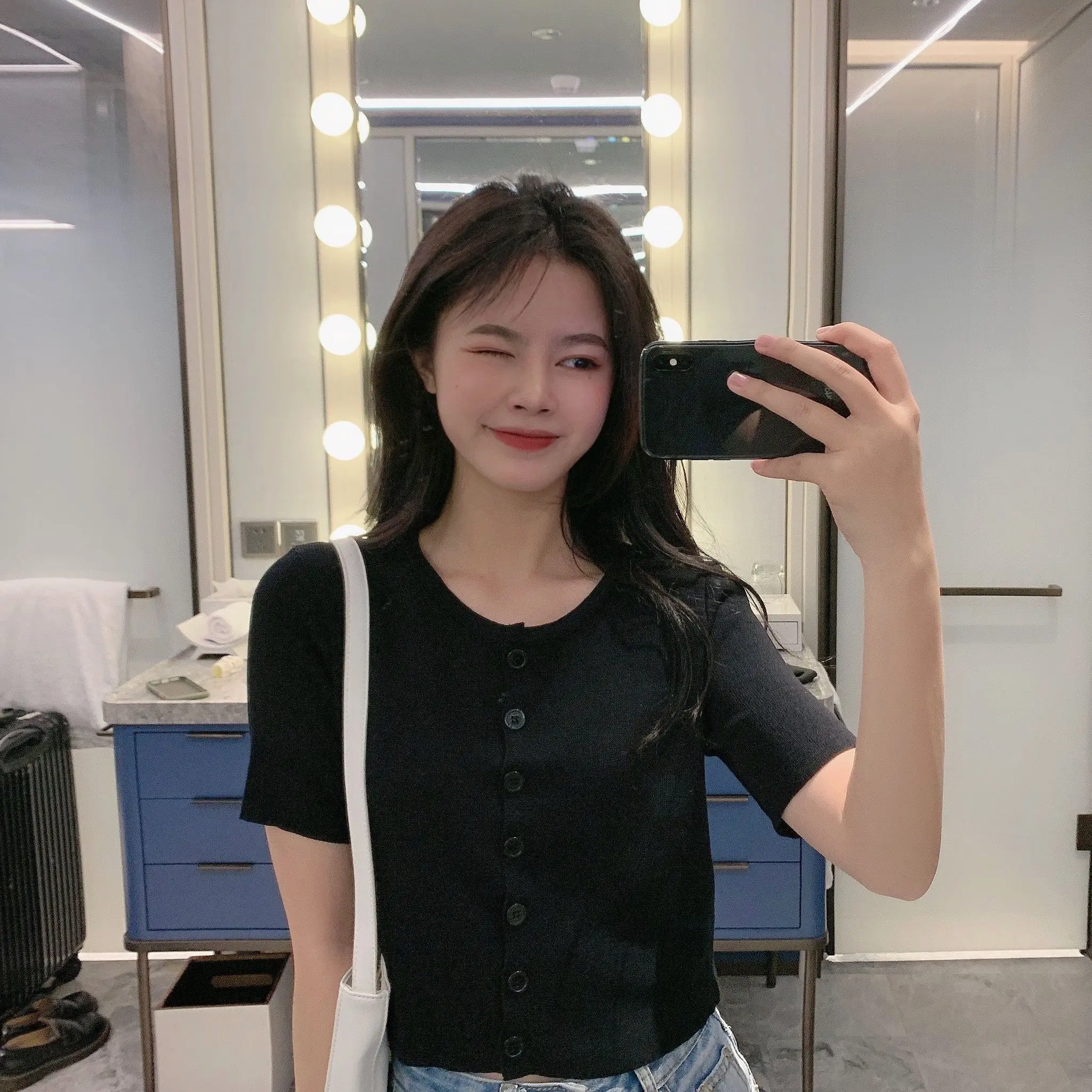 

Summer Women O-Neck Knitted Casual Short Sleeve Cardigans Lady Knitting Single-breasted T-shirts Crop Tops For Girls