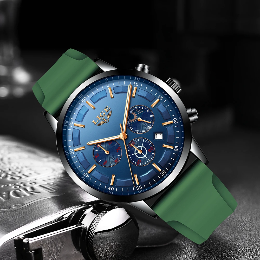 Relojes 2019 часы для мужчин LIGE модные спортивные кварцевые мужские Топ бренд