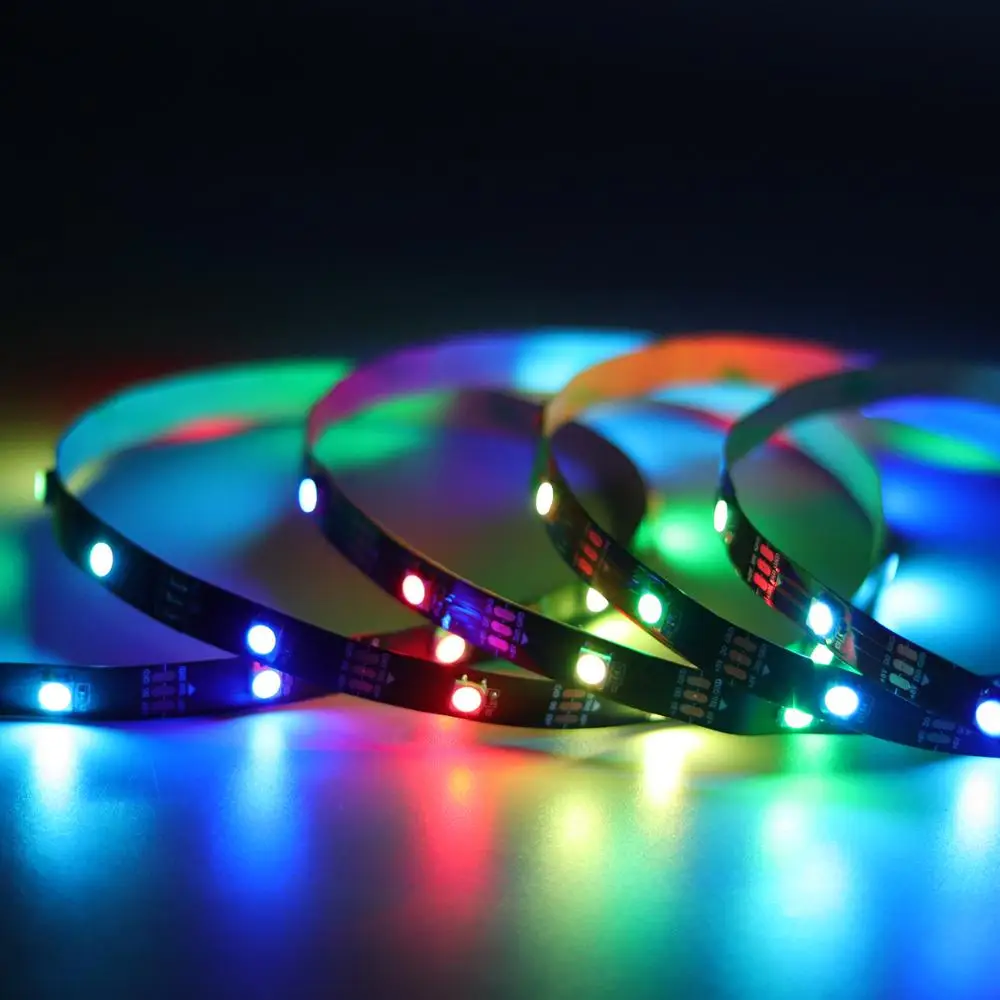 

led WS2812B strip 30leds 30chips/m DC5V 5050RGB programmable led full color WS2812B flexible strip for indoor outdoor lighting