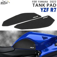 Motorcycle Fuel Tank Pads for Yamaha YZF R7 2022 New Anti-slip Scratch-resistant Black Rubber Knee Sticker Grip Decal Protection