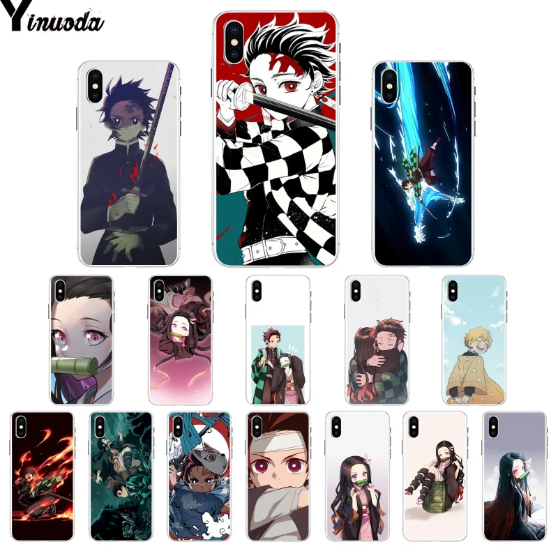 Yinuoda Demon Slayer Kimetsu no Yaiba красочные милые аксессуары для телефонов Чехол Apple iPhone 8 7 6 6S