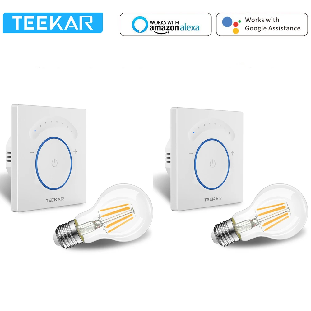 Светодиодный диммер Teekar 2 комплекта ЕС стандарт Wi Fi сенсорный светильник