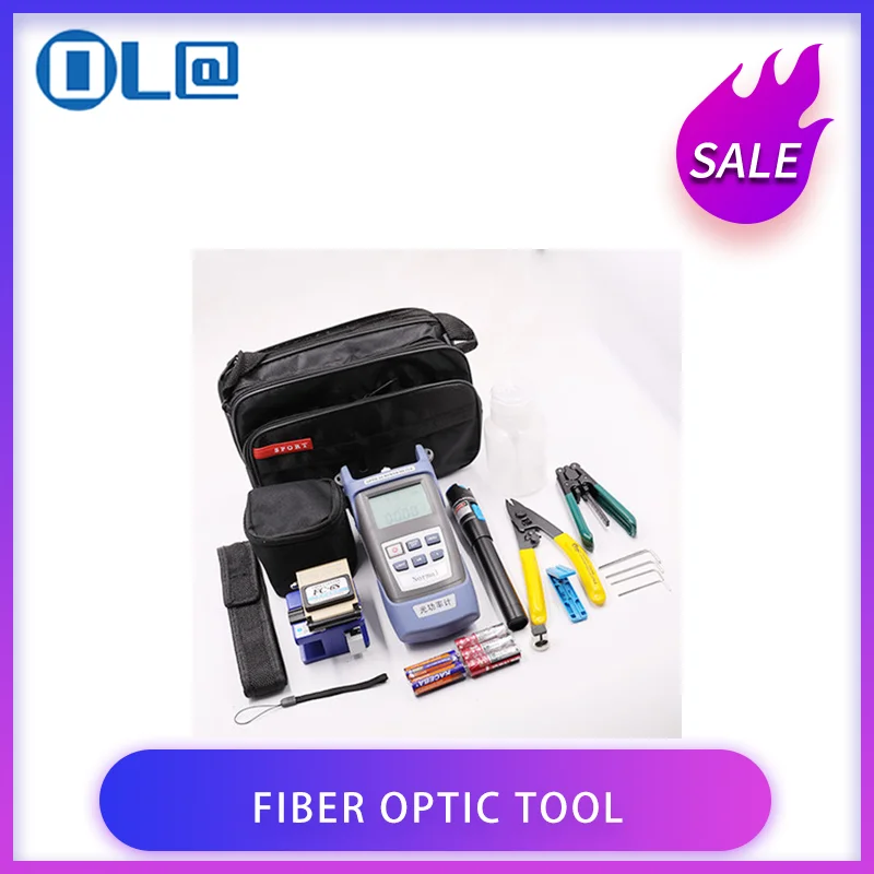 

FTTH Fiber Optic Tool Kit With Fiber Optical Power Meter Visual Fault Locator Fiber Cleaver FC-6S Miller's Plier Stripper