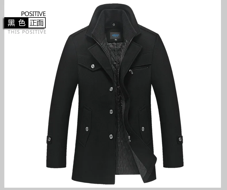 Зимнее шерстяное пальто, мужская приталенная куртка, Мужская модная верхняя одежда, теплые мужские повседневные куртки, пальто, шерстяное бушлат размера плюс XXXXXL