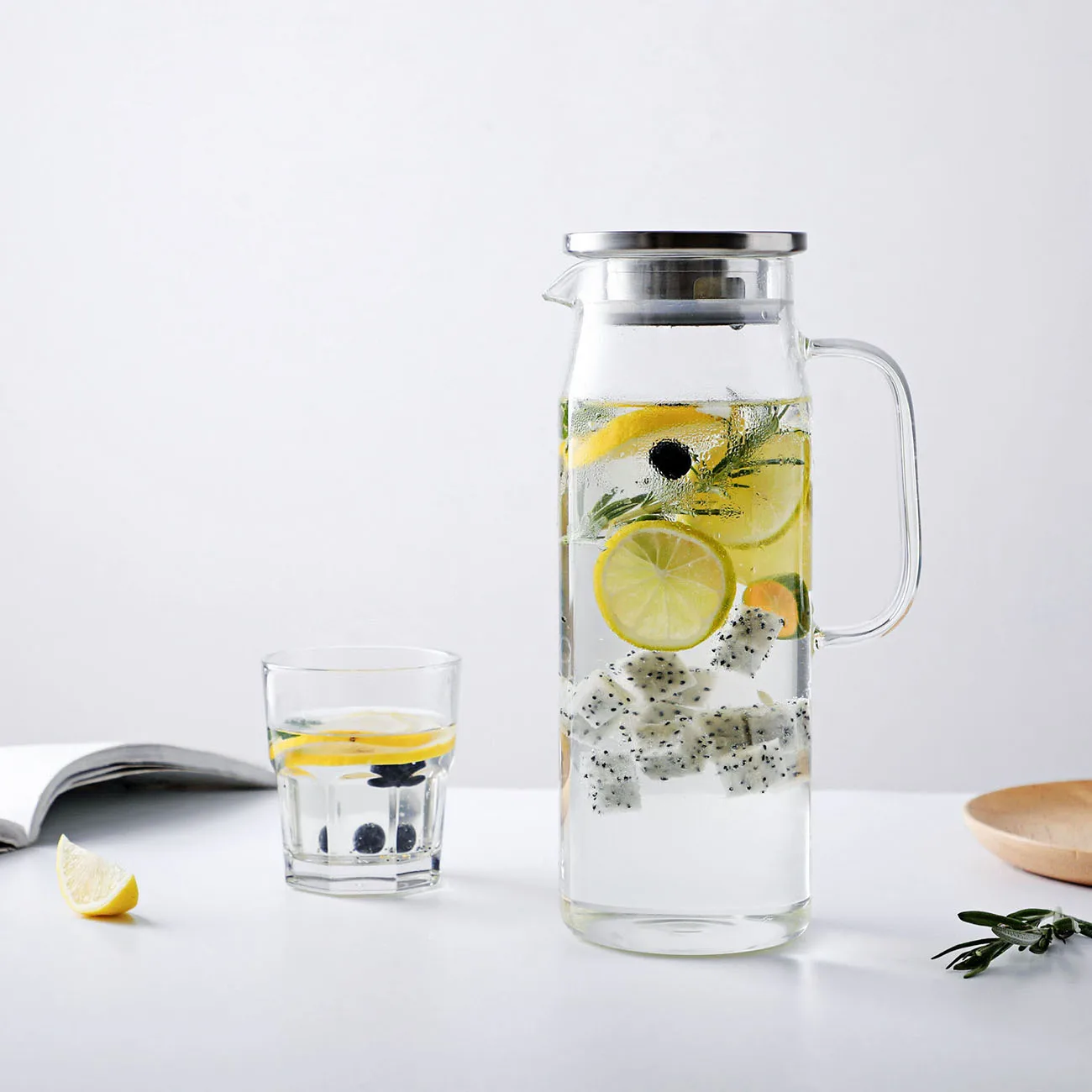 Бутылка для воды из боросиликатного стекла емкость сока питьевая посуда большой