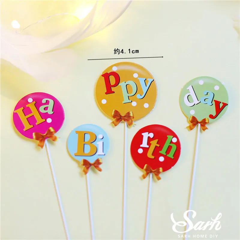Birthday toppers set Лисичка, Сика, олень, Лев, грибы, Топпер для торта на день рождения, для вечеринки в честь рождения ребенка, детские принадлежности для выпечки, коллекция животных, подарки на свадьбу, любовь - Цвет: Birthday toppers set