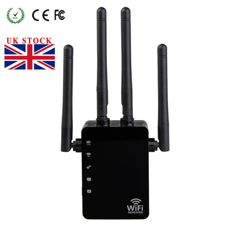 Беспроводной маршрутизатор Wi Fi с функцией репитера 1200 Мбит/с двухдиапазонный 2 4/5G