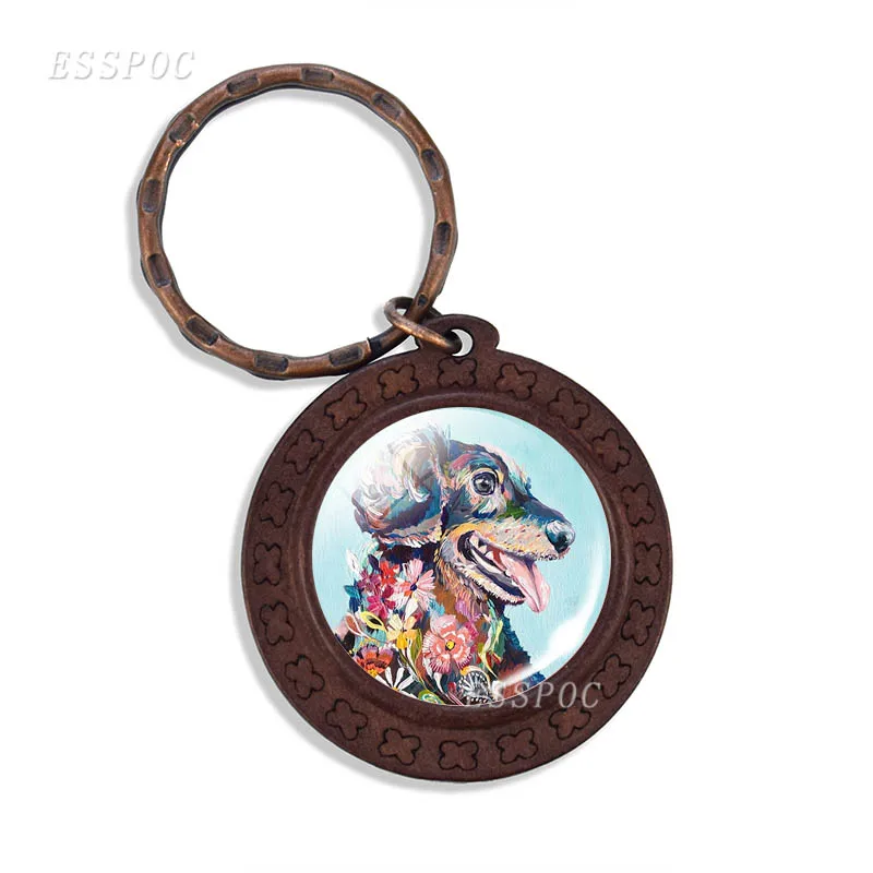 Очаровательный деревянный брелок ручной работы Artest Акварельная живопись