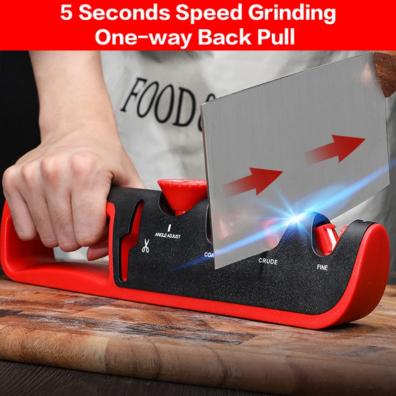 4 In 1 Knife Sharpener Grind Scissor Multifunctional Grindstone Angle Adjustable knives Whetstone Professional Sharperning Tool | Дом и сад