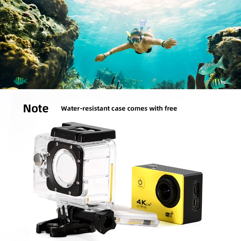 Action Camera Outdoor Sport Underwater Mini Waterproof Cam HD Surveillance Water Resistant Video Recording Deportiva | Безопасность и