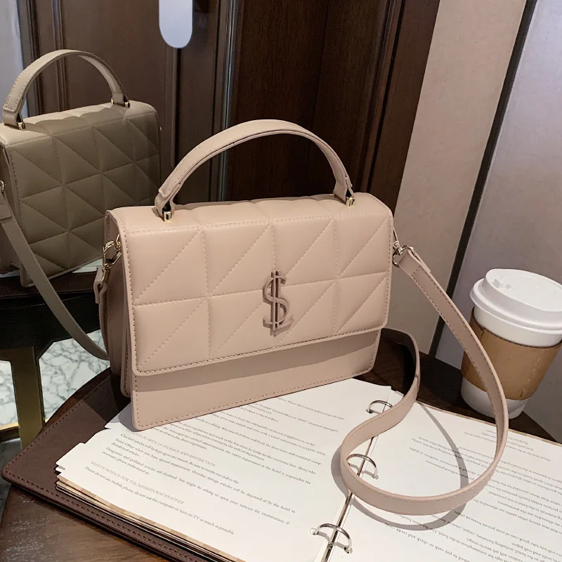 

2021 New Retro Fashion Female Square Bag Women's Designer Handbag Quality PU leather Women bag Tote Shoulder Messenger Bag