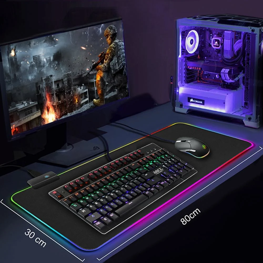 Коврик для мыши игровой коврик большой RGB компьютерный XXL клавиатуры Настольный