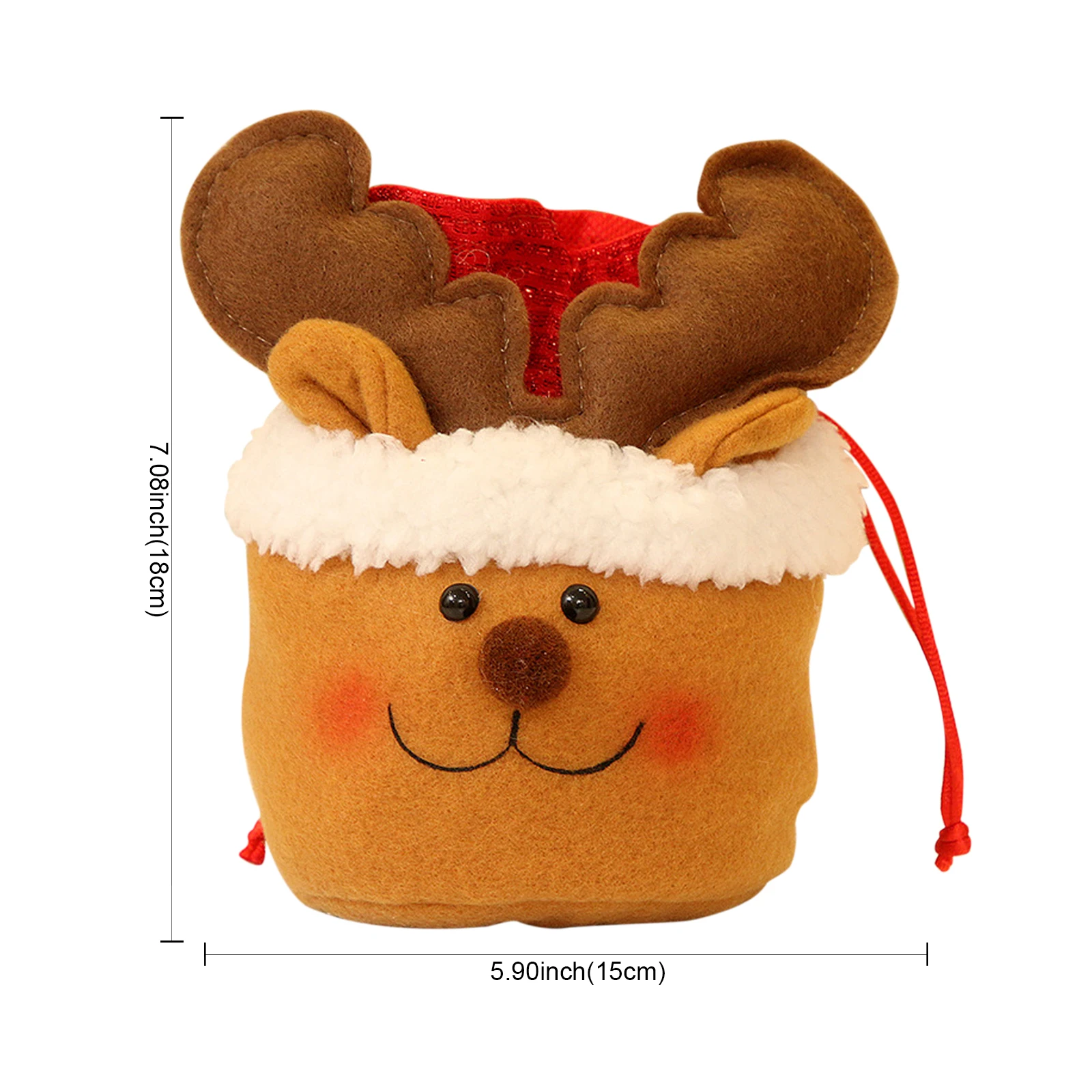 

15X18cm Christmas Decoration Gift Bag Christmas Candy Apple Bag Santa Claus Snowman Elk Candy Gift Bag Christmas Ornament