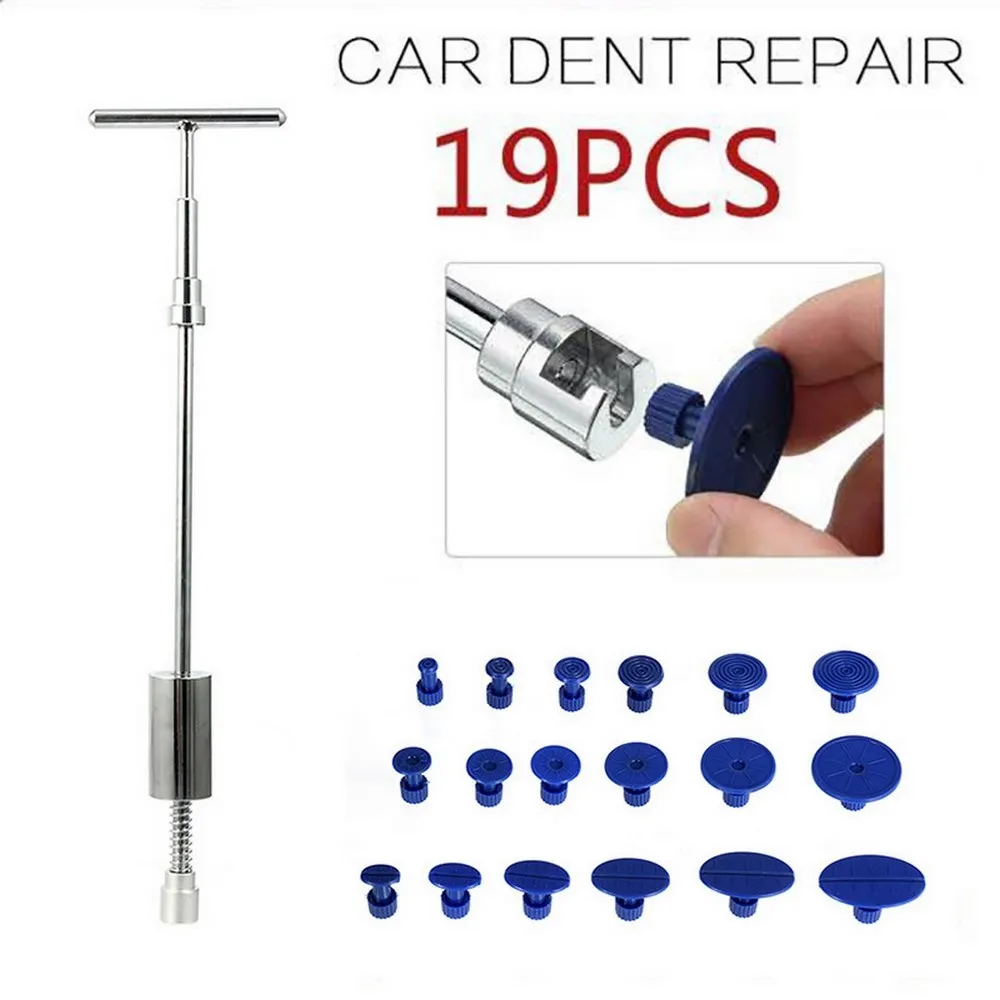 

Metal Car Dent Repair Tools Auto Repair Dent Puller Kit Slide Hammer Reverse Hammer Glue +18pcs Glue Puller