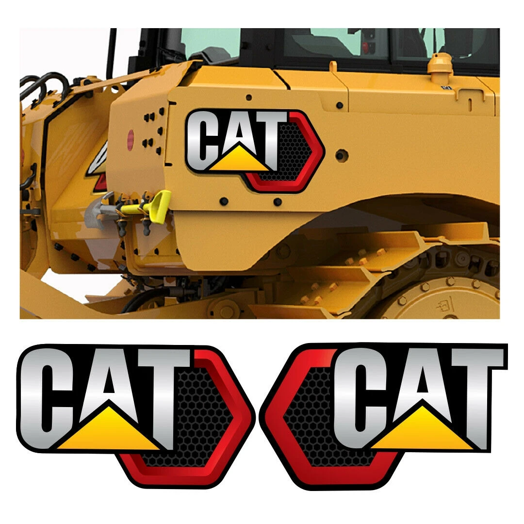 

For 2x LARGE ESCAVATOR CATERPILLAR STICKERS CAT HUGE DECALS 106cm*66cm