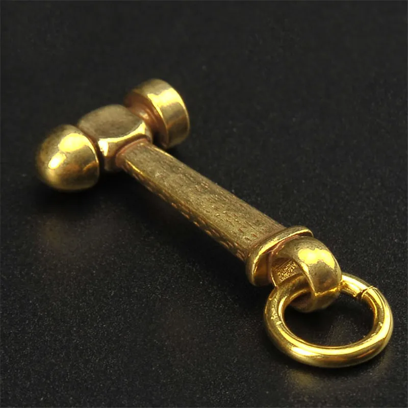 Медные Подвески маленький молот брелок для ключей ручной работы латунные