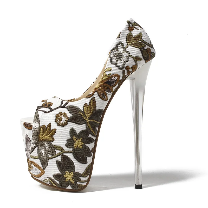 Обувь на платформе и высоком каблуке женские туфли лодочки с открытым носком