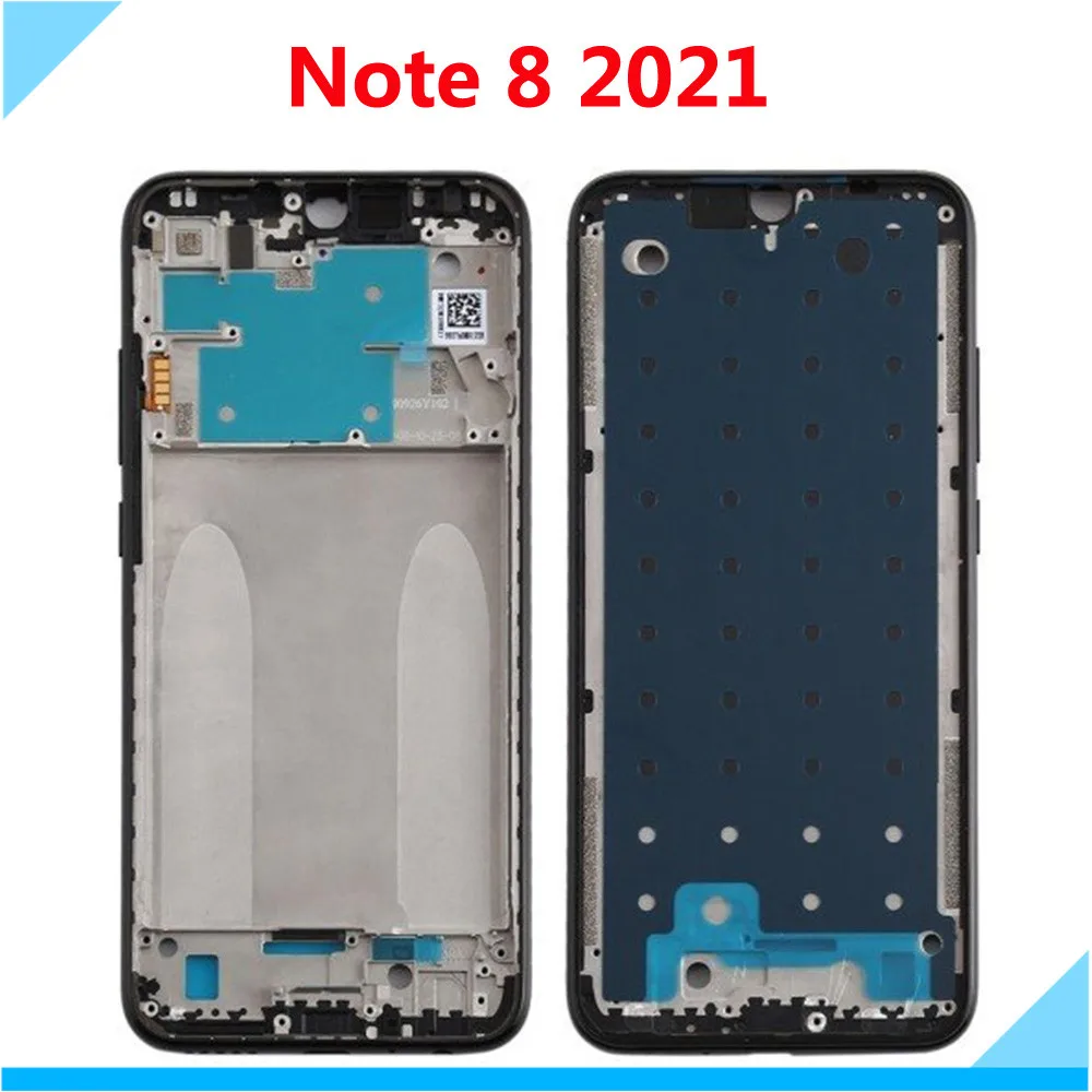

6,3 "Средняя рамка для Xiaomi Redmi Note 8 2021 передняя рамка Корпус для Note8 2021 передняя рамка Замена с боковыми клавишами
