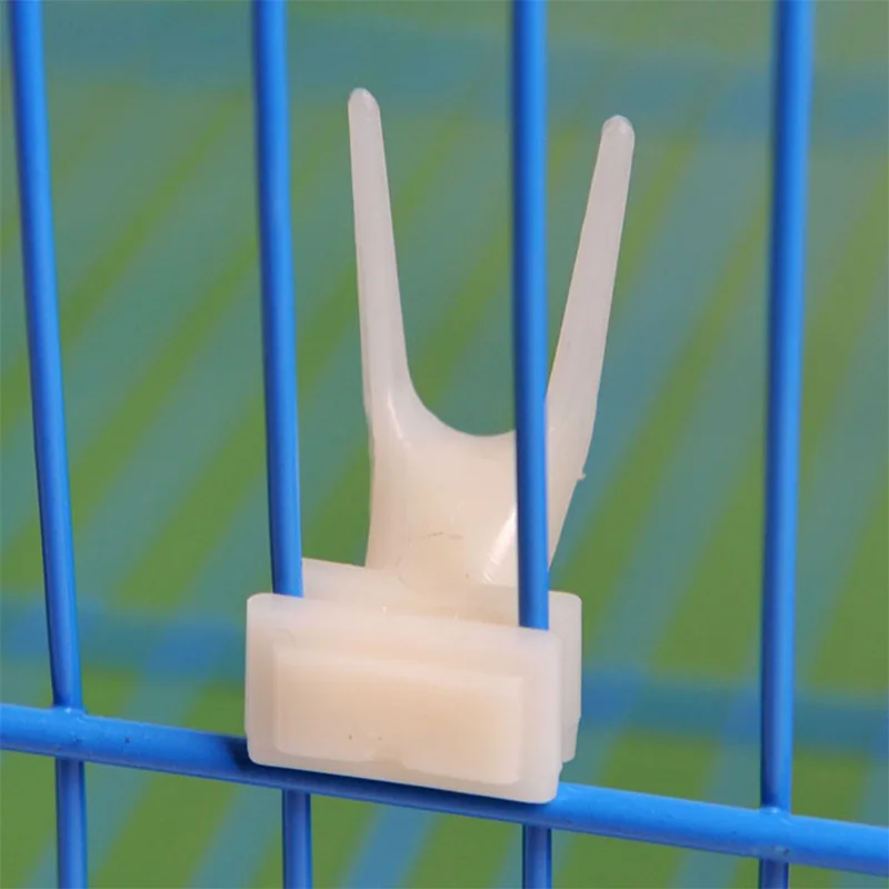

White Feeding Pet Supplies New Style Fruit Fork Food Holder Hot Sale High Quality Plastic On Cage Popular Parrots 1PC Birds