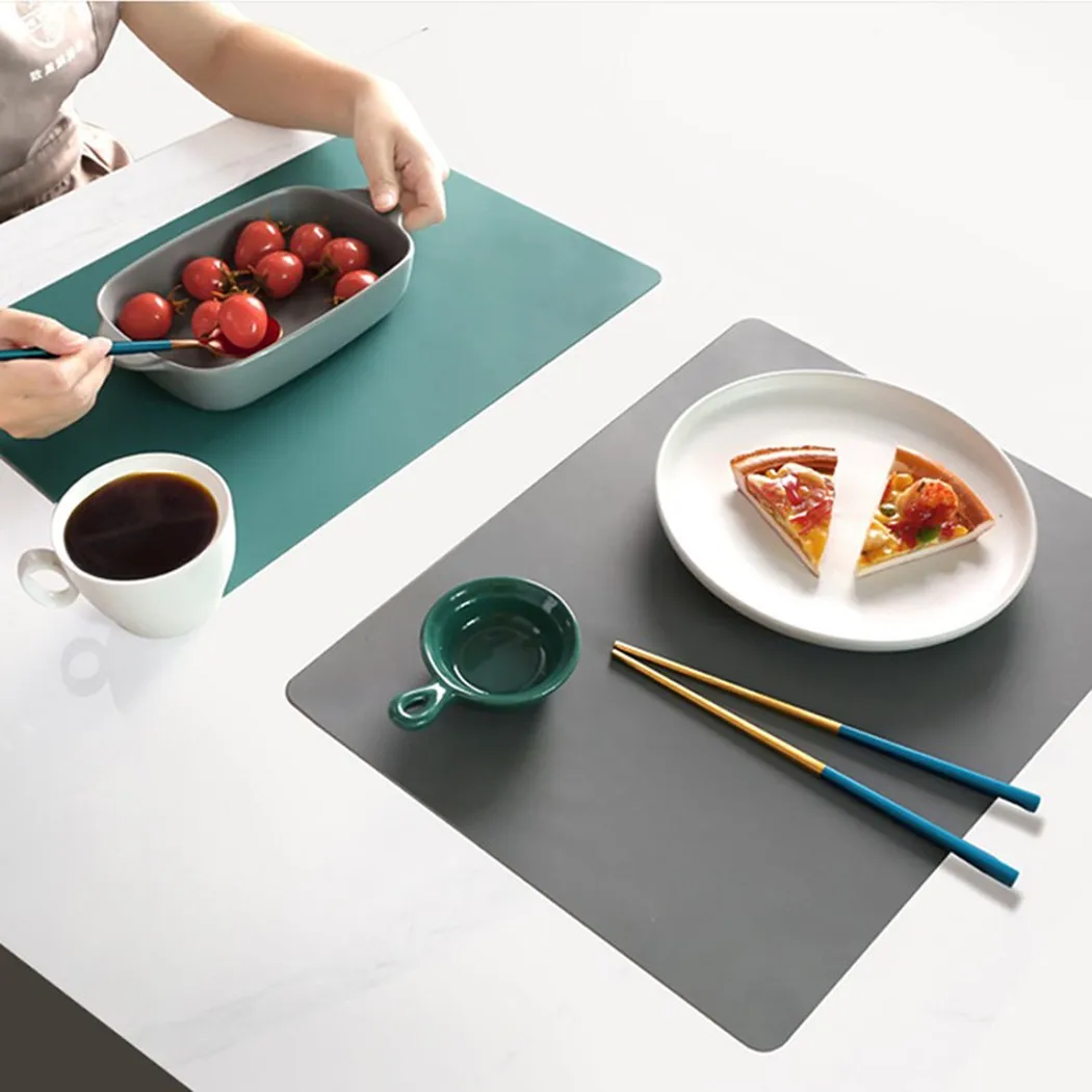 

Waterproof Silicone Placemat PVC Tableware Cutlery Insulation Mat Non-Slip Washable And Durable Kitchen Table Decoration