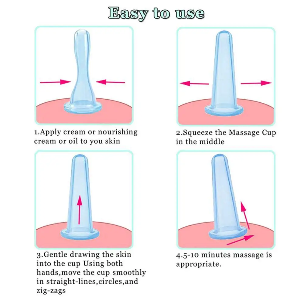 

Silicone Massage Cups Cupping Device Vacuum Massage Suction Face Artifact Tightening Face Shaping Body