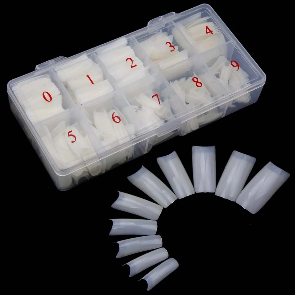 Искусственные ногти в капсулах натуральные акриловые прозрачные искусственные