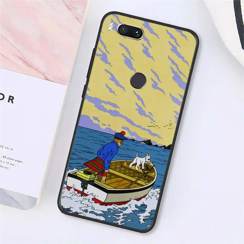 

Cartoon The Adventures of Tintin Phone Case For Xiaomi Redmi note 7 8 9 t max3 s 10 pro lite Luxury brand shell funda coque