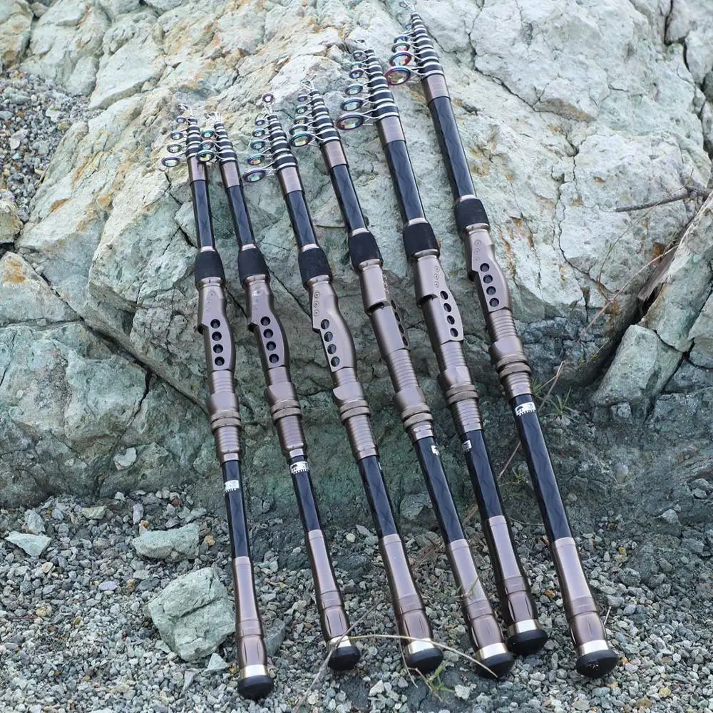 

1.8-3.6m Telescopic Fishing Rods Ultralight Carbon Fiber Spinning Rod For Saltwater Freshwater Sea Fishing Tackle