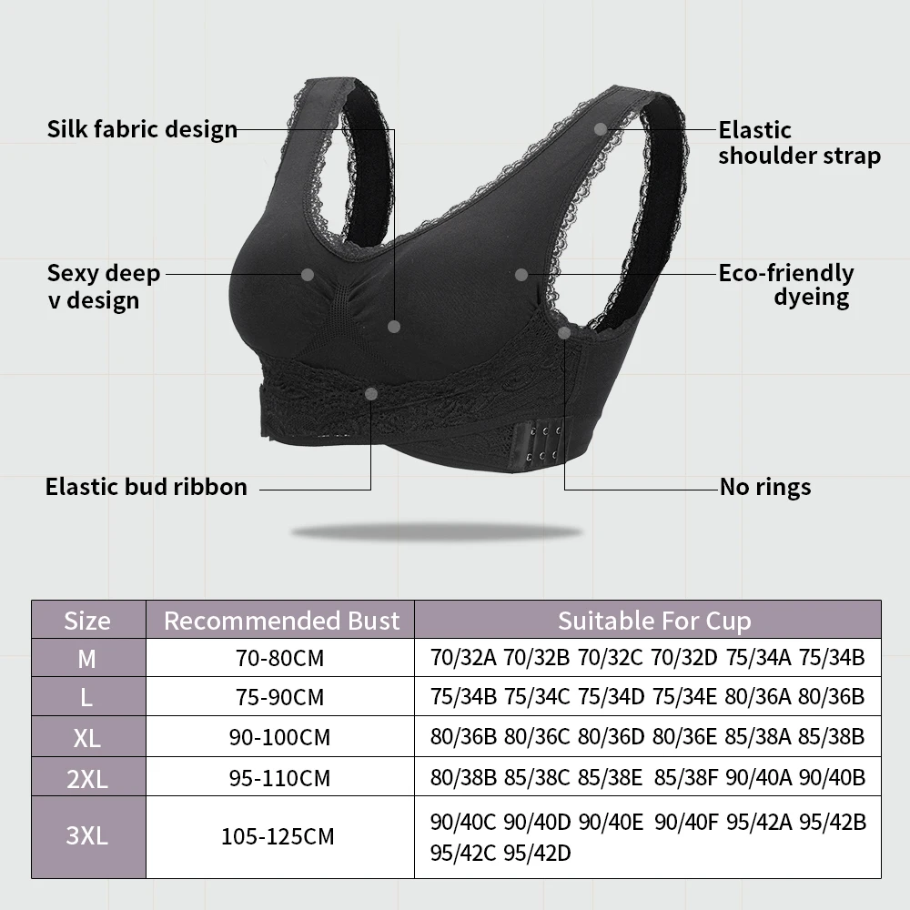 3 шт. бюстгальтер женское нижнее белье сексуальный без бретелек кружевной