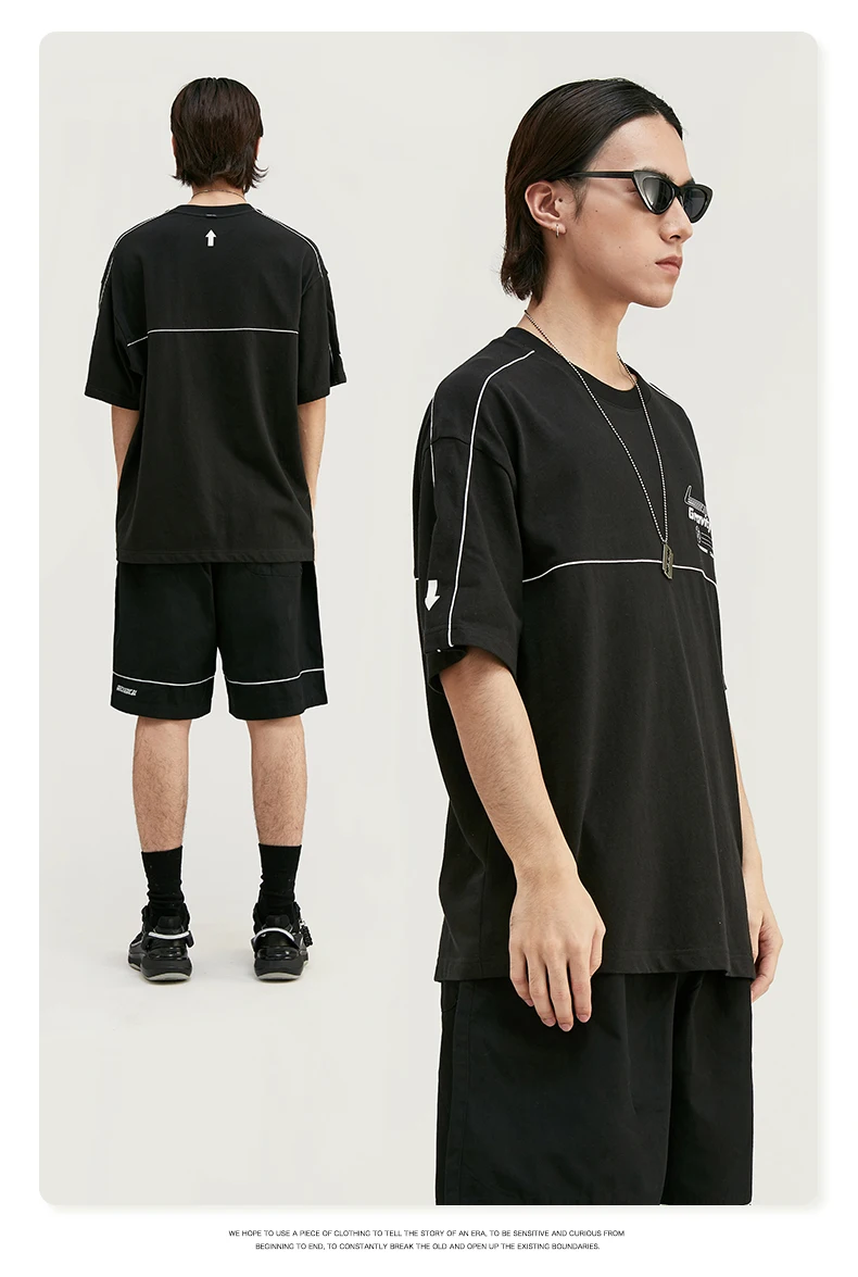INFLATION хлопковая Мужская футболка, уличная одежда, camiseta hombre, футболка, Homme, свободная, хип-хоп, Harajuku, футболка 1066S20