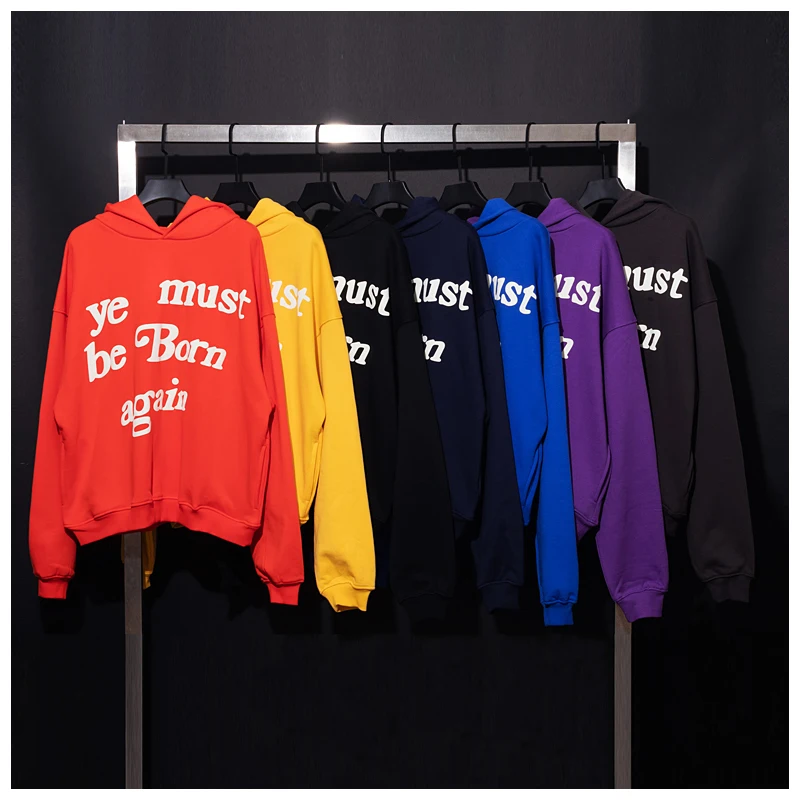 

Модная мужская и женская толстовка American high street CPFM ye must be born снова, хип-хоп свободная уличная одежда оверсайз