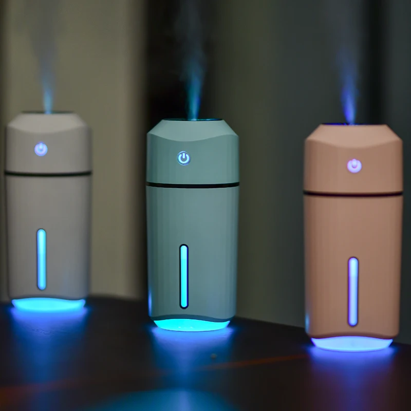 

320ml Ultrasonic Car Humidifier Creative Lecai Cup USB Aroma Diffuser Air Purify Hydration With 7 Color Night Light