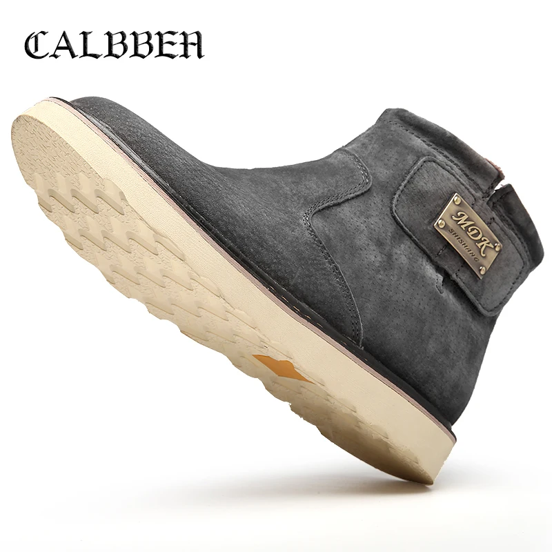 CALBBEN/высококачественные зимние ботинки мужские уличные теплые на плоской