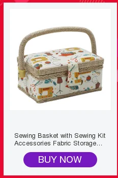 New Handmade Sewing Basket with Sewing Kit Accessories Fabric Crafts Sewing Tools Storage Box Christmas Box gift