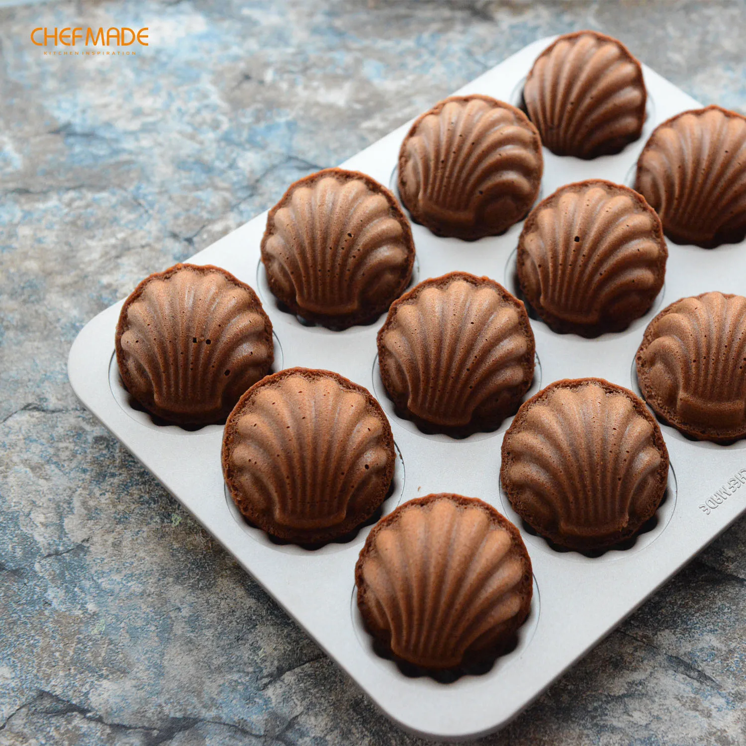 CHEFMADE Madeleine форма для выпечки тортов 12 полости с антипригарным покрытием