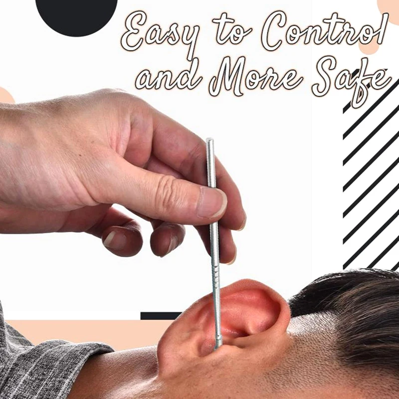 

6Pcs Ear Wax Pickers Stainless Steel Earpick Wax Remover Curette Ear Pick Cleaner Ear Cleaner Spoon Care Ear Clean Tool