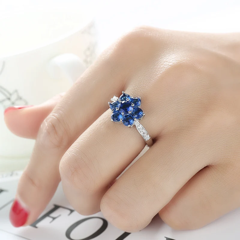 Роскошный Новый дизайн модели обручальное кольцо с цветком из циркония