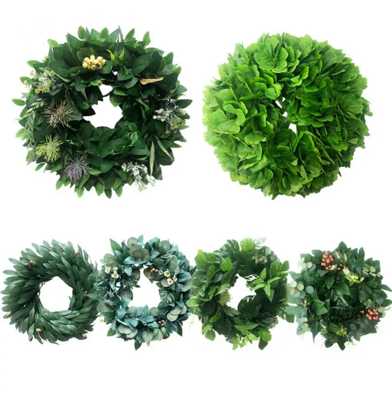 Кольцо из ротанга с искусственными растениями венок оливковых веток гирлянда