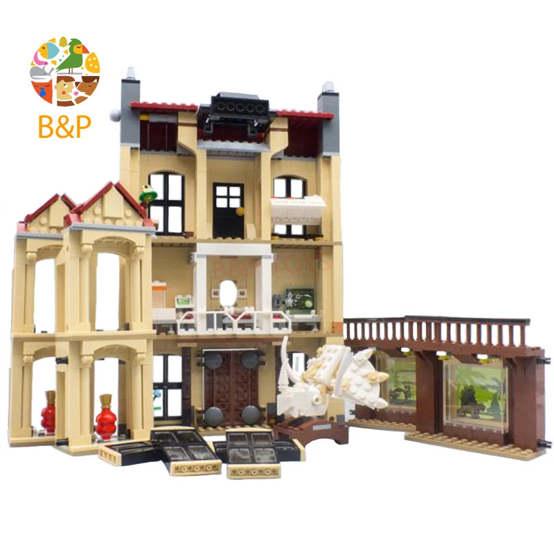 75930 1046 шт. Динозавр из Юрского периода индораптор Rampage в Lockwood Estate игрушки для детей