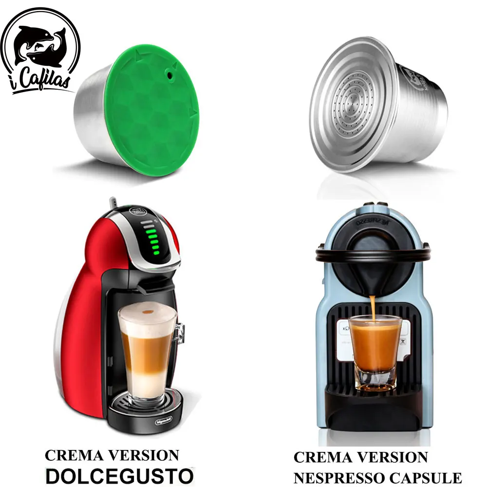 ICafilas фильтры в виде капсул для кофе из нержавеющей стали Nespresso многоразовые