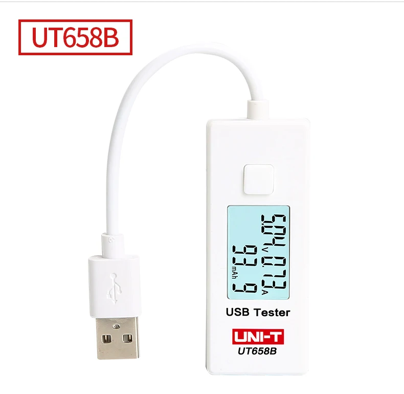 UNI-T UT658B USB тестер телефон компьютер зарядка Напряжение Ток энергии монитор ЖК-подсветка