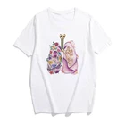 2021 модная летняя футболка, женская футболка с принтом сердца и легких, футболка с коротким рукавом Ulzzang Harajuku, женские топы, женские футболки 3XL