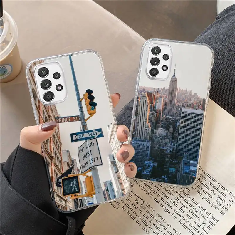 

New York Phone Case Transparent For Huawei P20 P30 P40 honor mate 8X 9X 10i Pro Lite