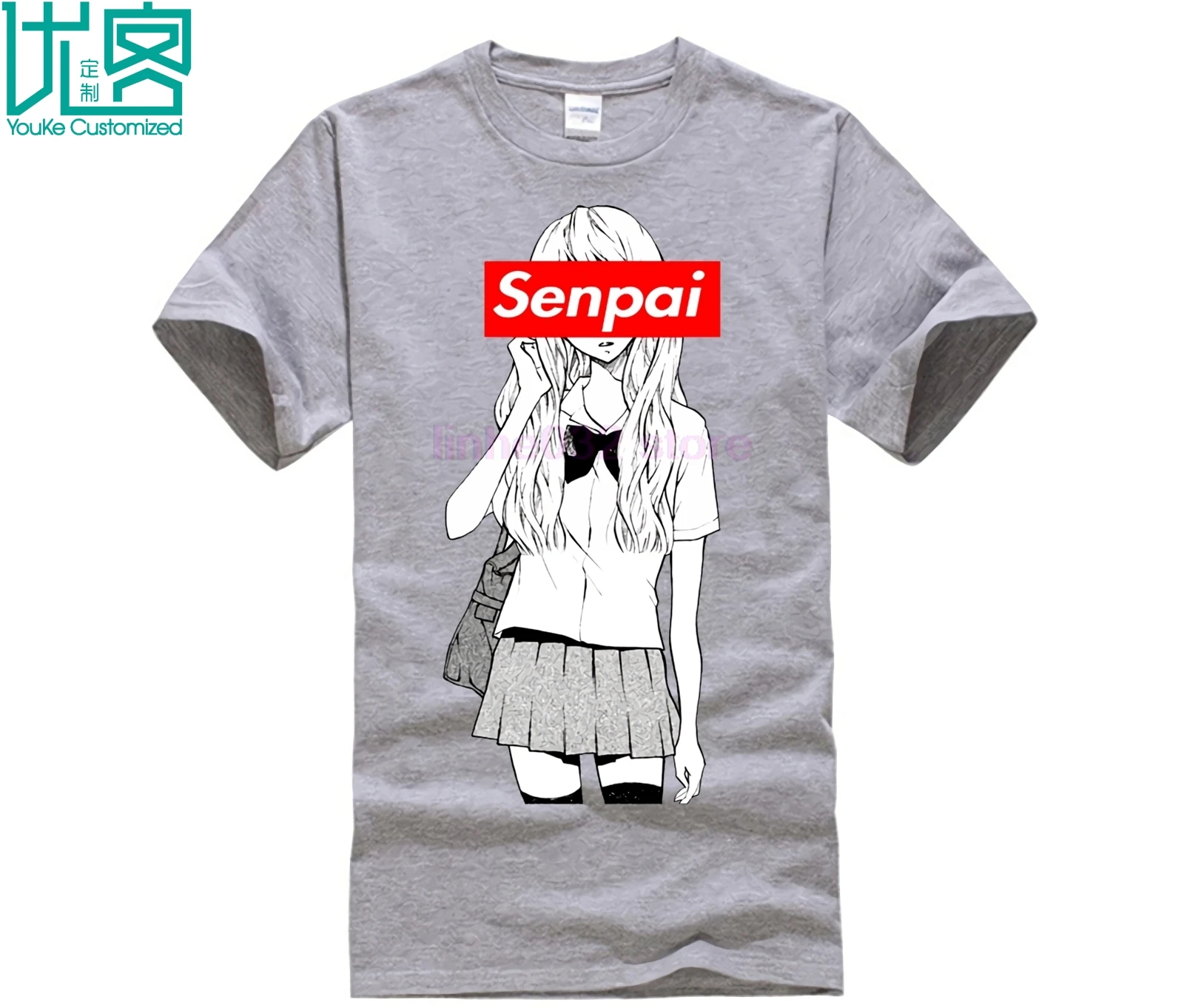 Мужская футболка Senpai аниме девушка Nerdy забавная | одежда