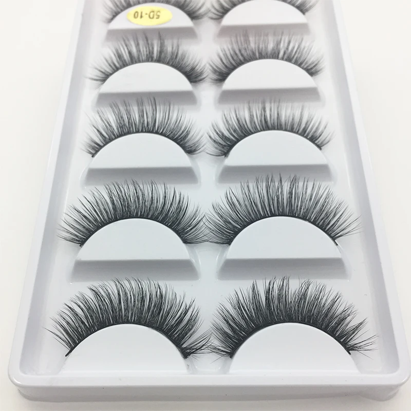 Натуральные накладные ресницы для красоты густые перекрещивающиеся объемные