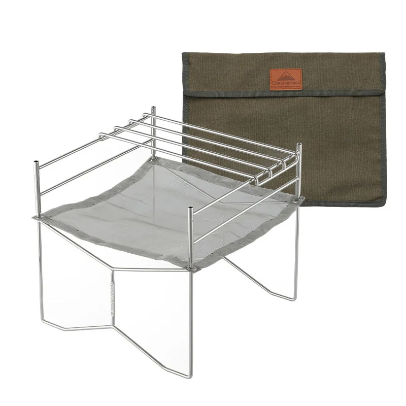 

Wood Burner Firewood Rack Campfire Grill with Carrying Bag for Indoor Outdoor Picnic BBQ Camping Backpacking Fishing