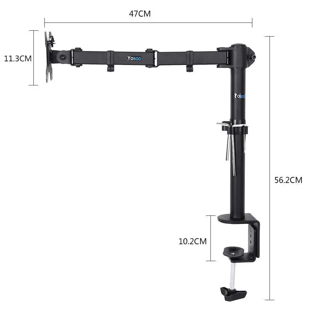 Одной рукой ТВ ЖК-дисплей Монитор Кронштейн монтируемый в стол Шарнирный Рычаг