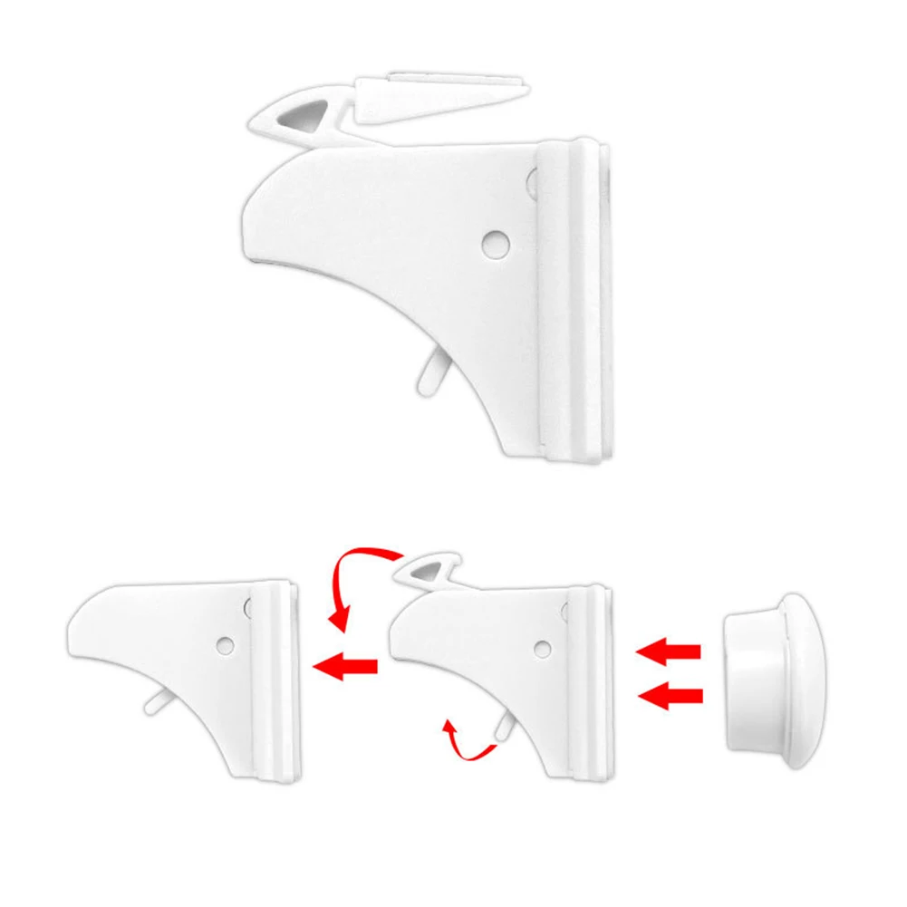 

Magnetic Child Lock Baby Safety Cabinet Drawer Door Lock Children Protection Invisible Lock Kids Security 4+1/8+2 With 1 Cradle