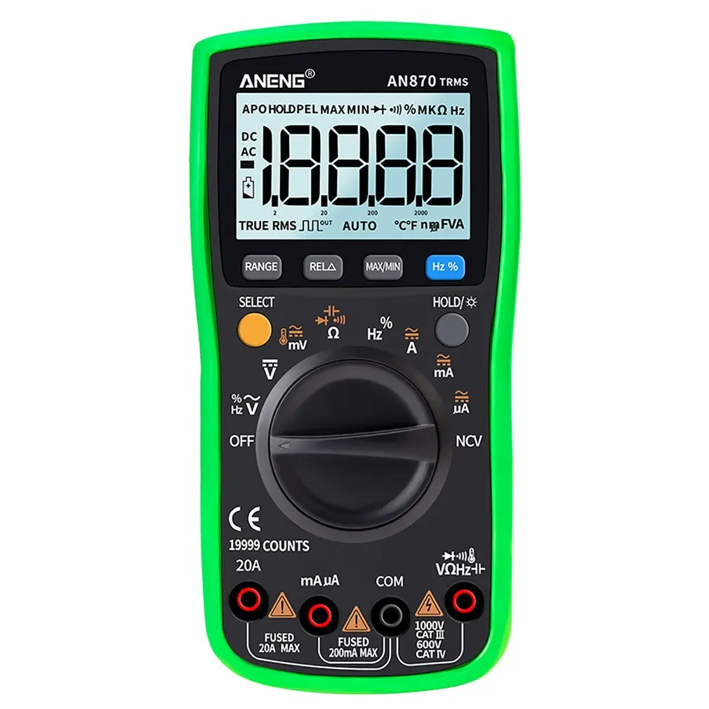 Цифровой мультиметр ANENG AN870 19999 отсчетов True Rms мультиметр-Транзистор тестер