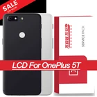 100% оригинальная задняя крышка батарейного отсека чехол для OnePlus 5T 1 + 5T A5010 с объективом камеры и кнопками регулировки громкости